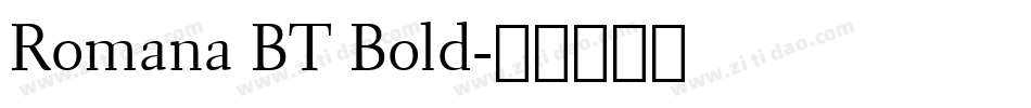 Romana BT Bold字体转换